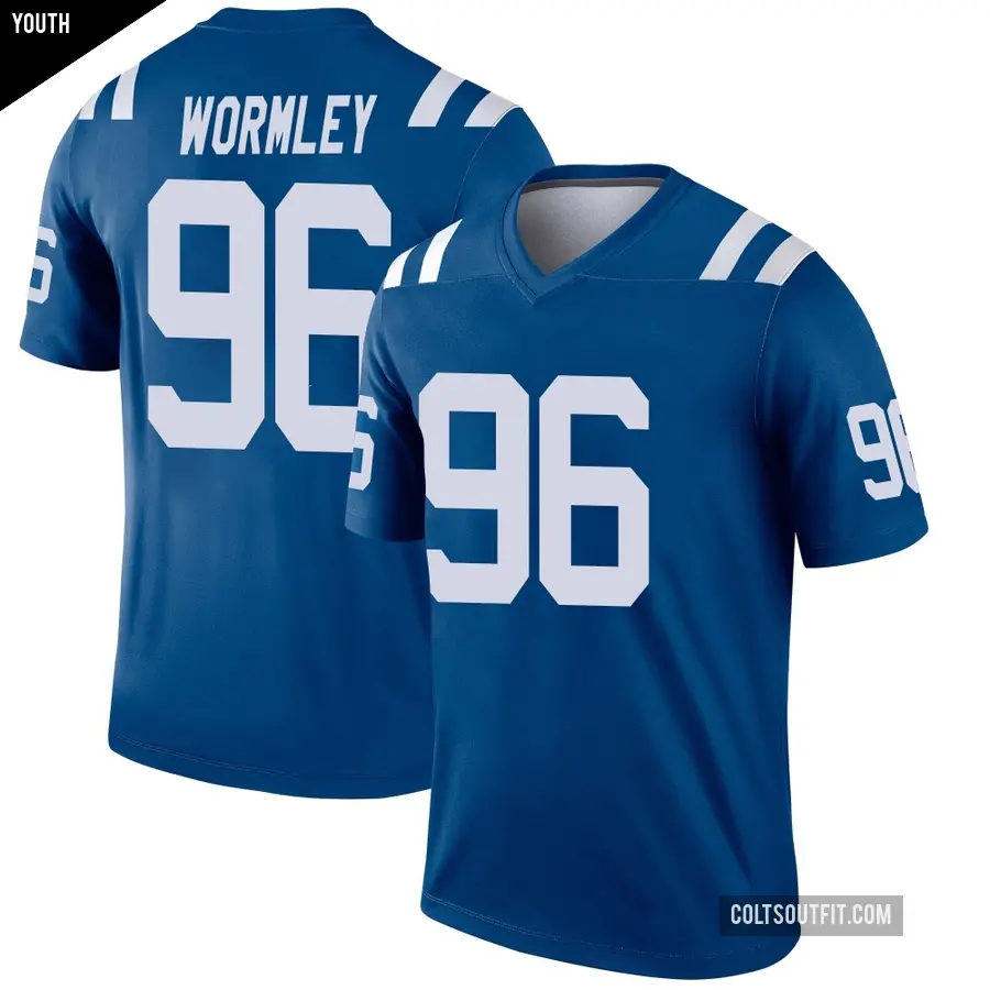 Youth Indianapolis Colts ＃96 Chris Wormley Royal Legend Jersey