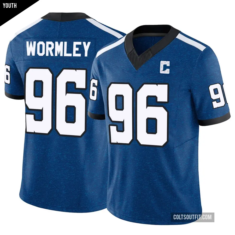 Youth Indianapolis Colts ＃96 Chris Wormley Royal Limited Indiana Nights Alternate Vapor F.U.S.E. Jersey