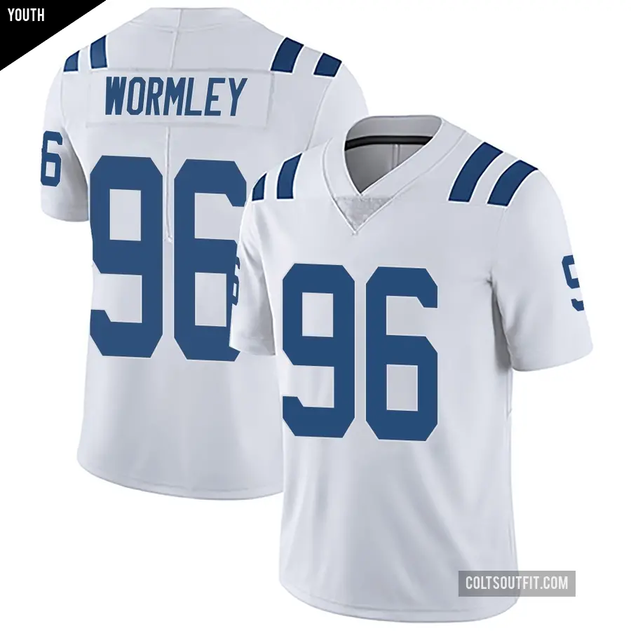 Youth Indianapolis Colts ＃96 Chris Wormley White Limited Vapor Untouchable Jersey