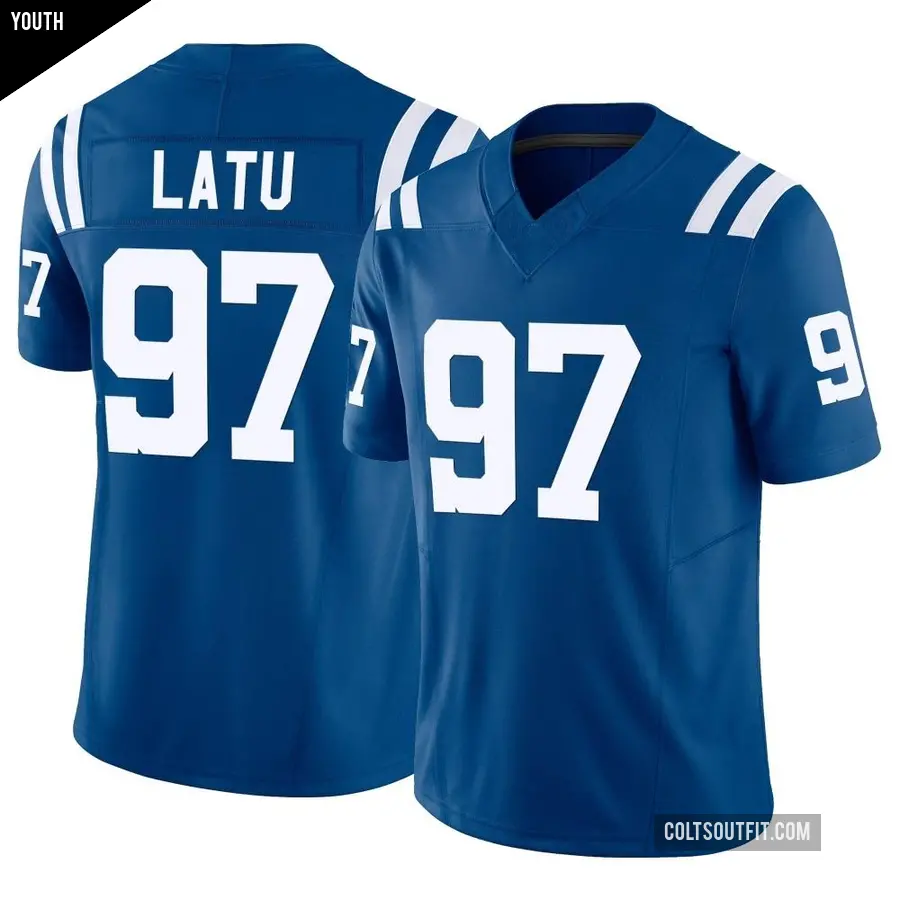 Youth Indianapolis Colts ＃97 Laiatu Latu Royal Limited Vapor F.U.S.E. Jersey