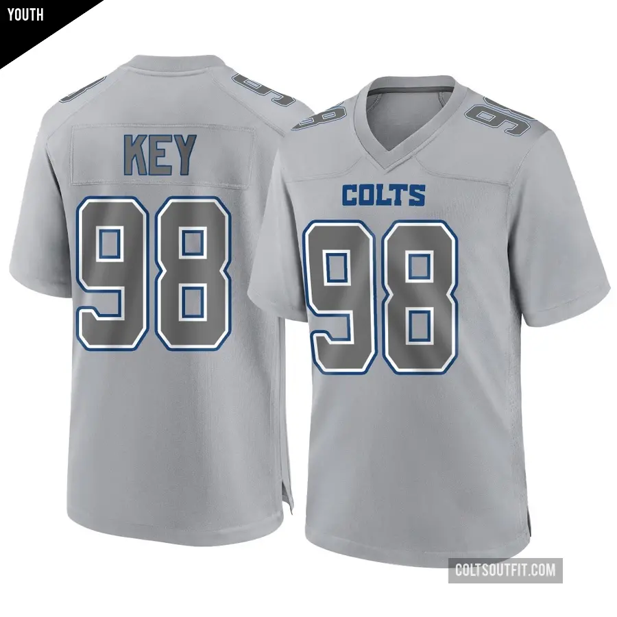 Youth Indianapolis Colts ＃98 Arden Key Gray Game Atmosphere Fashion Jersey