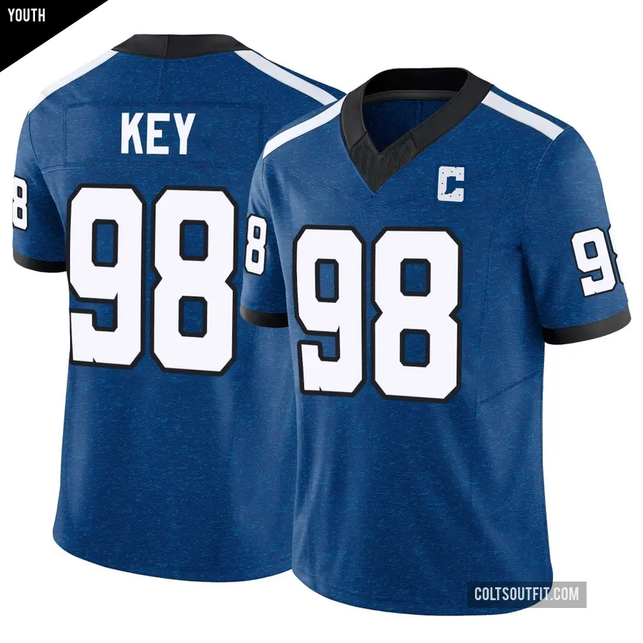 Youth Indianapolis Colts ＃98 Arden Key Royal Limited Indiana Nights Alternate Vapor F.U.S.E. Jersey